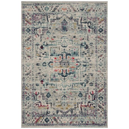Safavieh Madison 900 Power Loomed Square Area Rug Light Grey & Fuchsia - 6 ft.-7 in. x 6 ft.-7 in. MAD929F-7SQ
